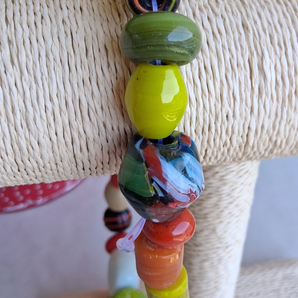 Handcrafted Multicolor Glass Beads On String.   African or Caribbean Style - Picture 5 of 9